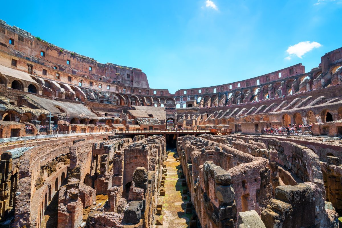 Colosseum inside in Rome